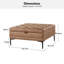 93cm Wide Faux Leather Tufted Square Solid Colour Standard Ottoman with Storage