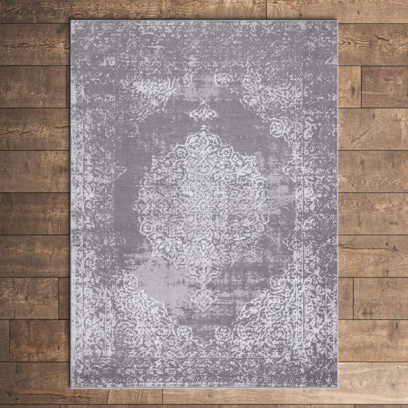 Tapis oriental gris Merritt, Rectangle 5 pi 3 po x 7 pi 3 po
