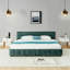 Upholstered Bed With Headboard, Storage Drawers-2042800482