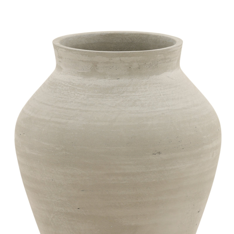 Vase Faustus, Gris naturel, H 15,94 po x l 12,79 po x P 12,79 po