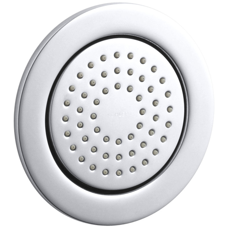 WaterTile Round Body Spray with Masterclean Spray Nozzle, Polished Chrome