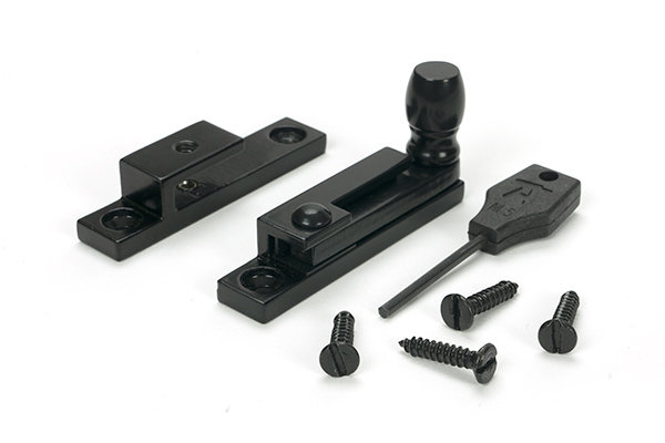 Mushroom Quadrant Fastener - Narrow, Black