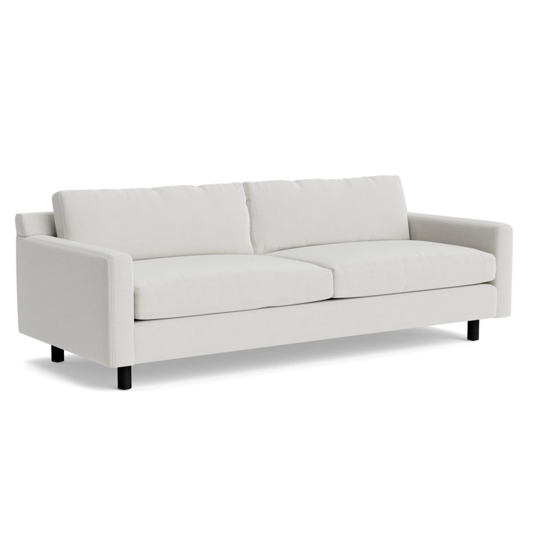 Hunter No Welt 90 Sofa, Black, Performance Velvet - Silver