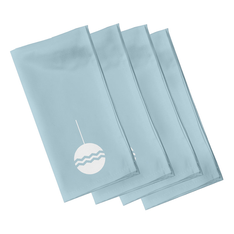Antero Polyester Modern & Contemporary Napkins, Light Blue