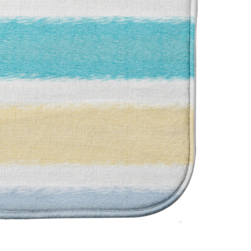 Tapis pour salle de bain Lemaire, l 34 po x L 21 po, Bleu