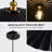 2Pack Hanging Lamp, Metal Pleated Lampshade Pendant Lighting For Kitchen Island Black Pendant Light Fixture 15.7 Inch Hanging Pendant Light Height Adjustable-764452468-764452467