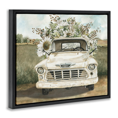 Retro Country Flowers Delivery Floating Frame, design by Cindy Jacobs