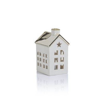 2-Piece Lighted Porcelain Village House Set