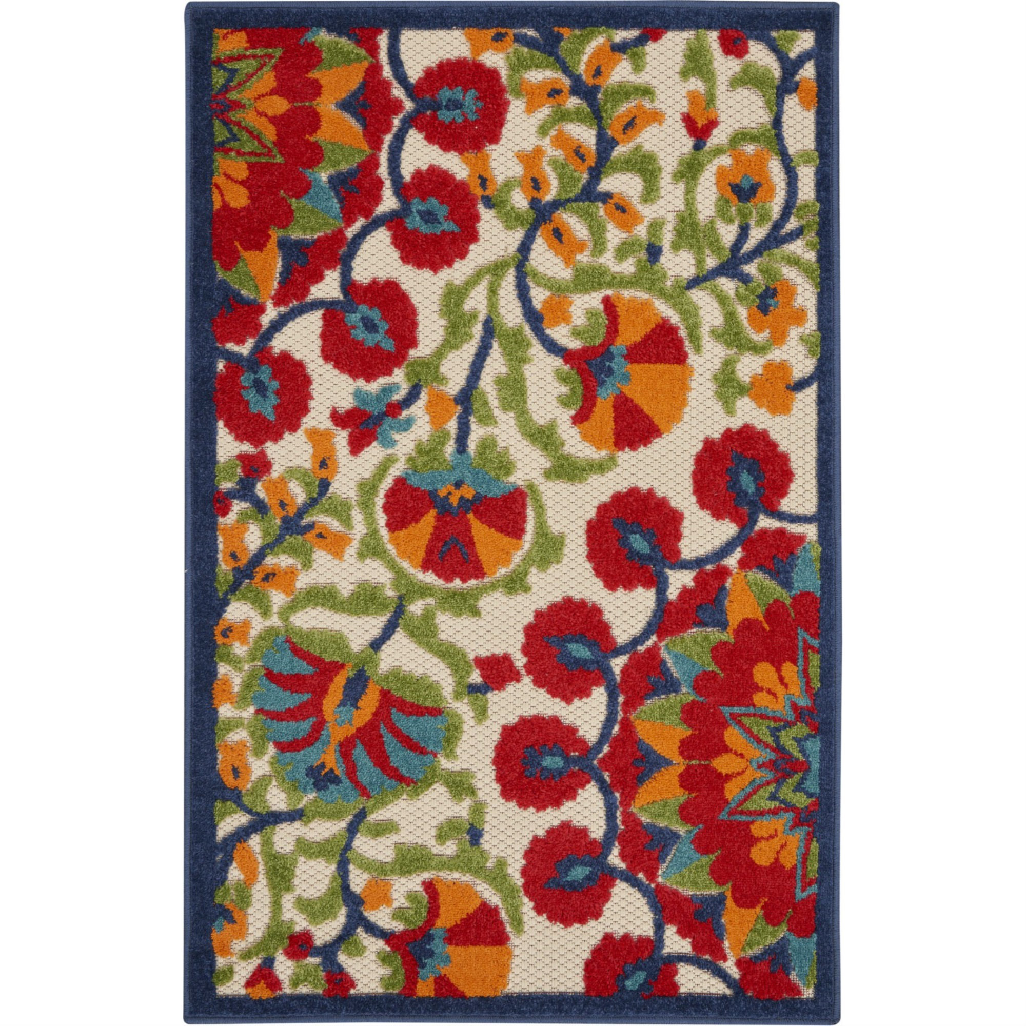 Red Barrel Studio® Red And Multicolor Indoor Outdoor Area Rug | Wayfair