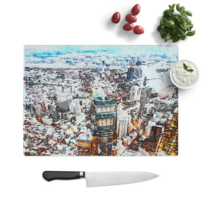 Glass High Above New York City Chopping Board