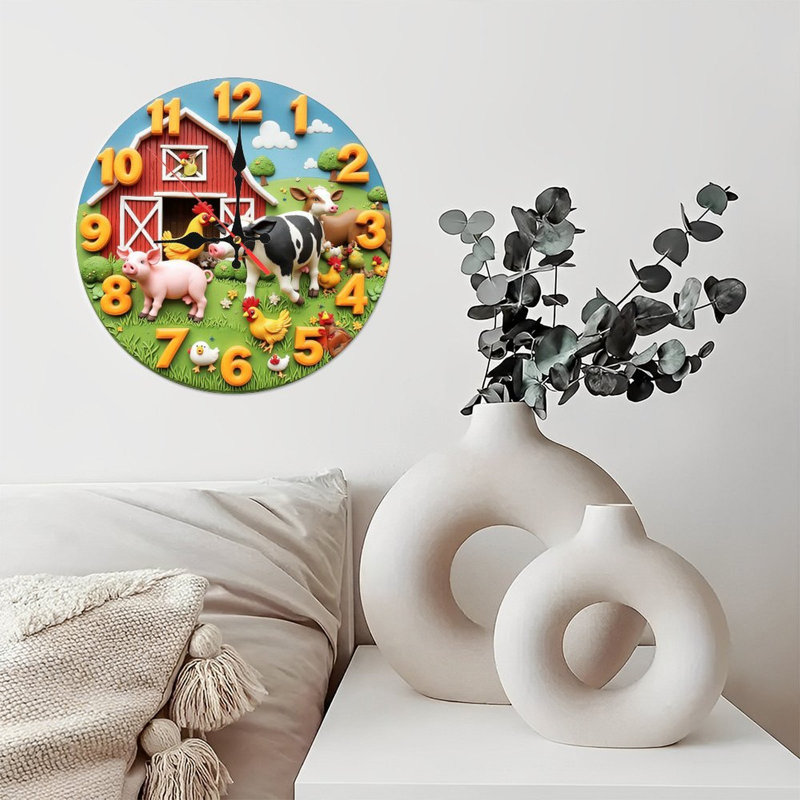 Horloge d'animaux de ferme