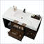 Meuble-lavabo mural 39,4 po avec plateau en pierre frittée