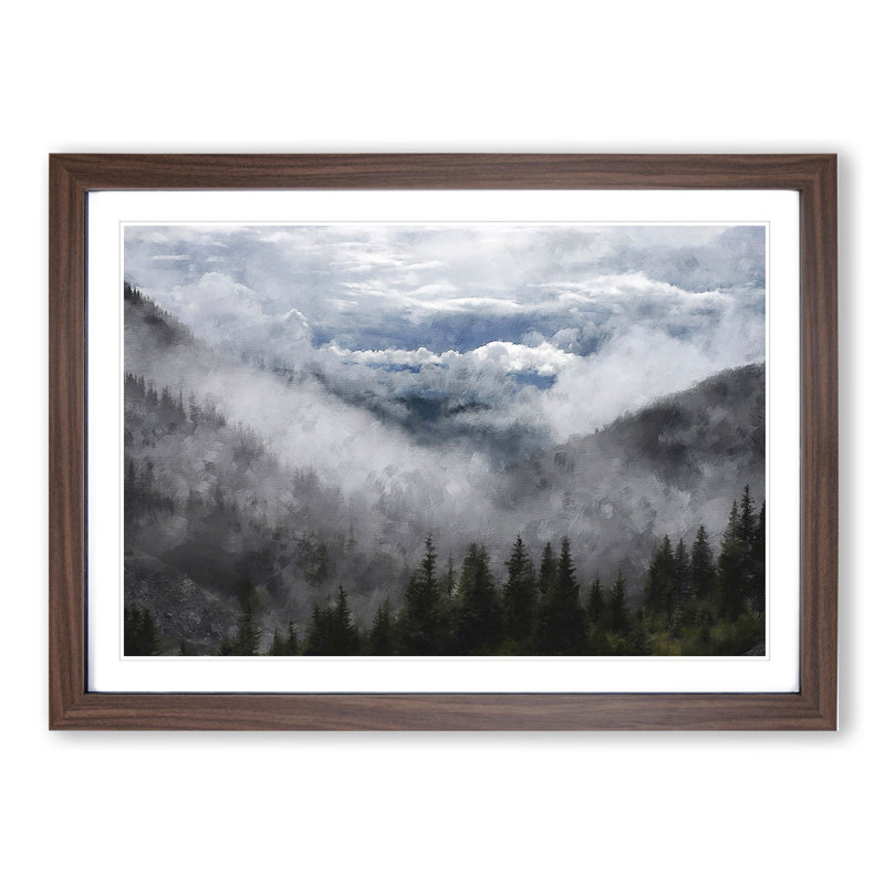 Fire Tree Forest Vol.2 - Framed Print, Walnut Framed, 48cm H x 65cm W x 2cm D