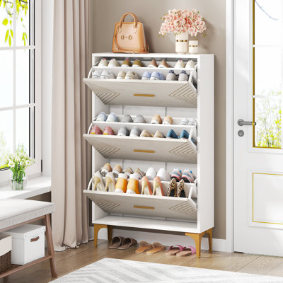 Everly Quinn 24 Pair Shoe Storage Cabinet & Reviews | Wayfair