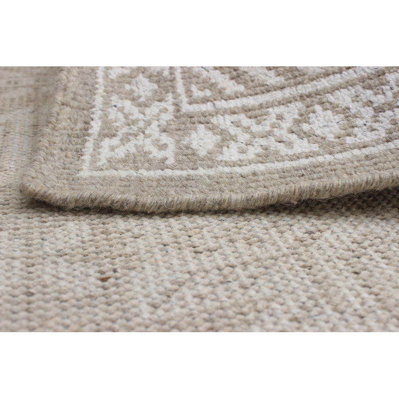 Tapis unique noué à la main brun de 5 pi x 7 pi 9 po Fjoralba