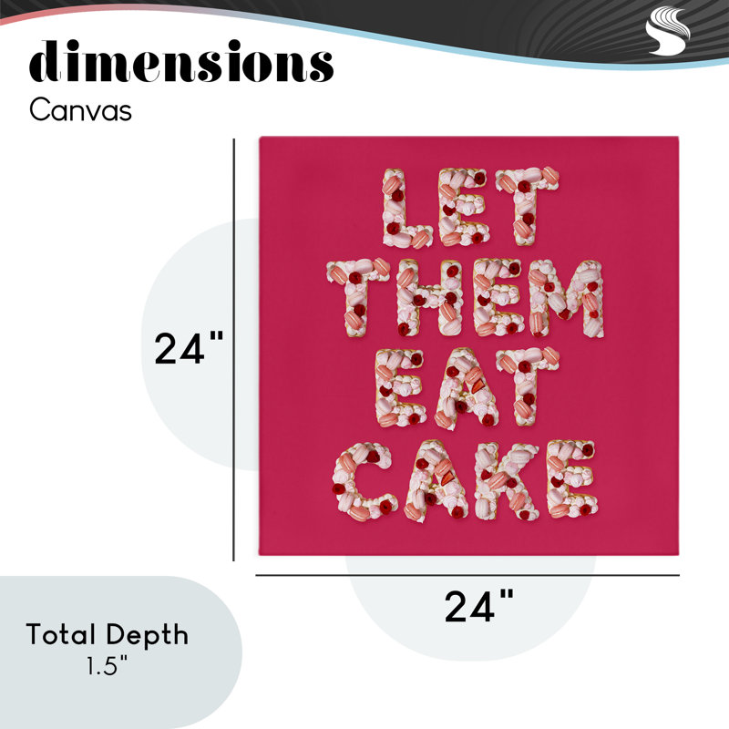 «Let Them Eat Cake Canvas», conception par Lish Creative, H 24 po x l 24 po