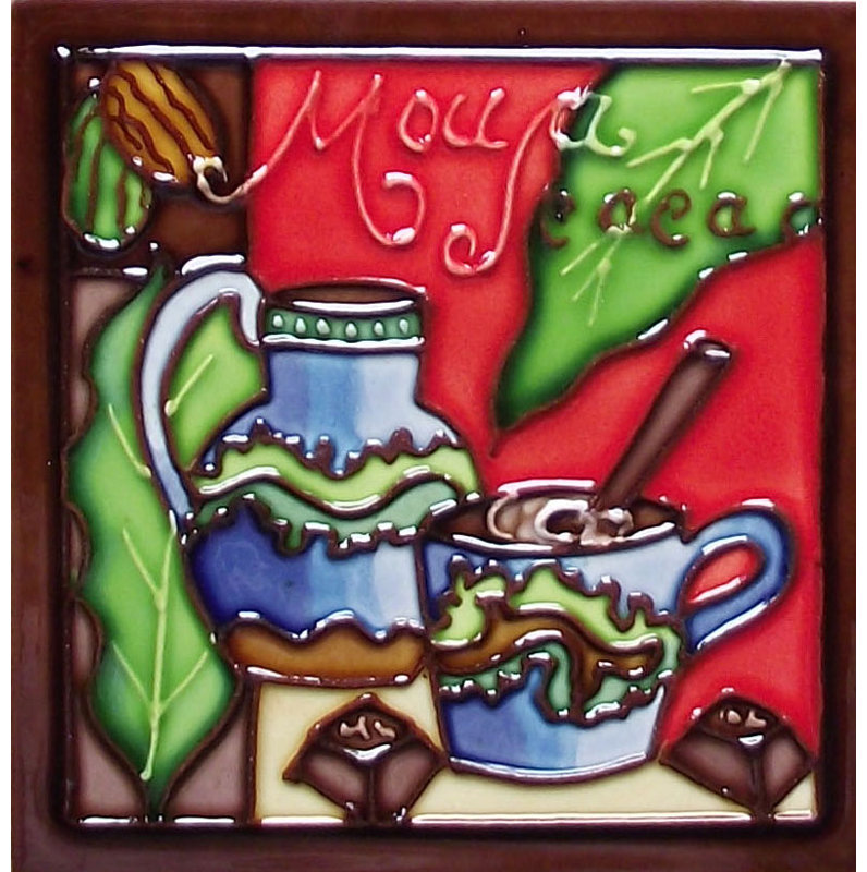 Dark Coffee #4 Wall Décor 4x4" Ceramic Coaster