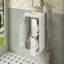 Ensemble de meuble-lavabo mural 24 po pour petit espace, armoire de salle de bain avec lavabo en céramique, 2 tiroirs et 1 porte à fermeture en douceur-1086649903