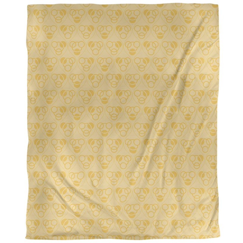 Housse de couette simple Circles Waves, Housse de couette simple TG, Jaune, Microfibre