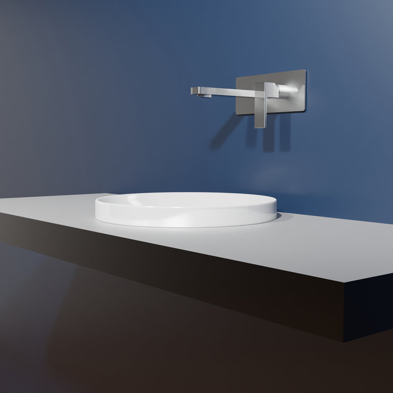 Fly 16.9'' L Bathroom Sink, Glossy White