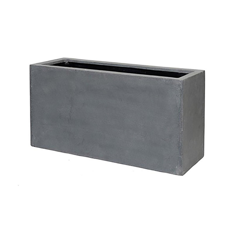 Angellie Basic Fiberstone Planter Box, 15.75" H x 11.5" W x 31.5" D, Gray