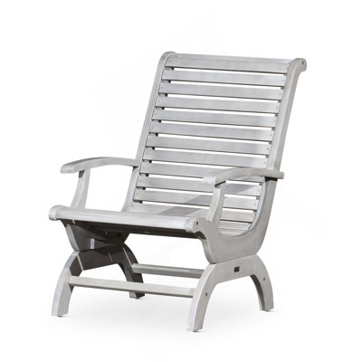 Chaise en bois d'eucalyptus, gris argenté