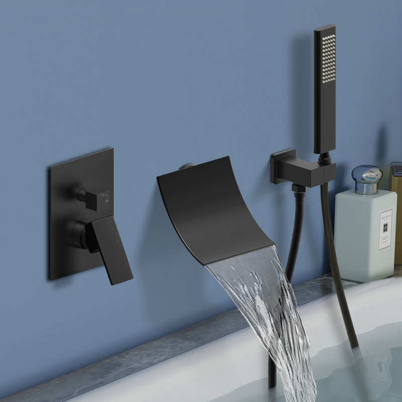 Robinet de baignoire mural avec pomme de douche à main Topcraft