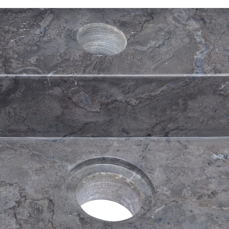 Borough Wharf Trautman 580mm L x 390mm W Marble Rectangular Sink, Black