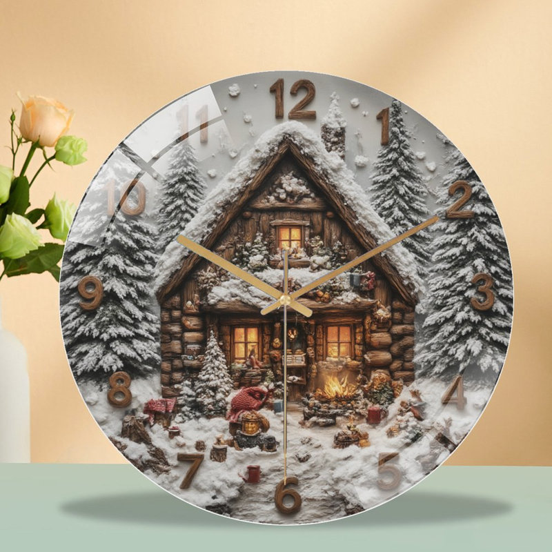 Horloge murale en verre 12 po