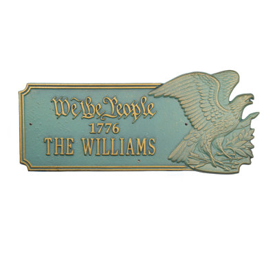 We The People 1776 Eagle Plaque, Standard Wall 1-line