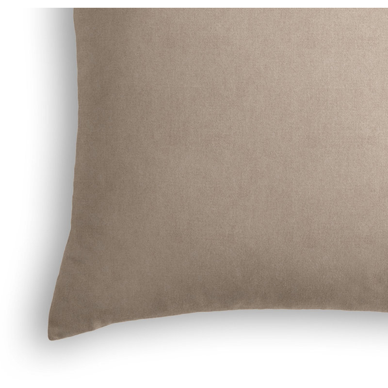 Classic Velvet Square Pillow Cover & Insert, 20" x 20", Taupe
