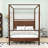 Canopy Bed Frame with Creative 4-Post Design-258627819
