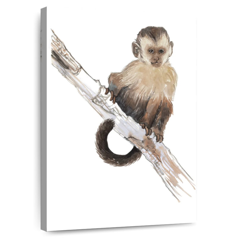 Perching Baby Monkey, 39" H x 26" W