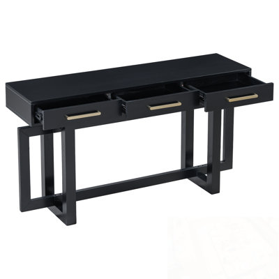 Wooden Console Table With Three Drawers