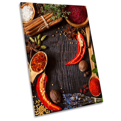 Chilli Seeds Spices Kitchen Picture - Wrapped Canvas Art Prints