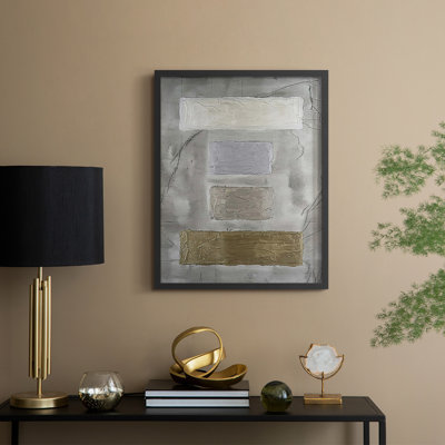 Metallic Monoliths III Framed Print - Solid Wood
