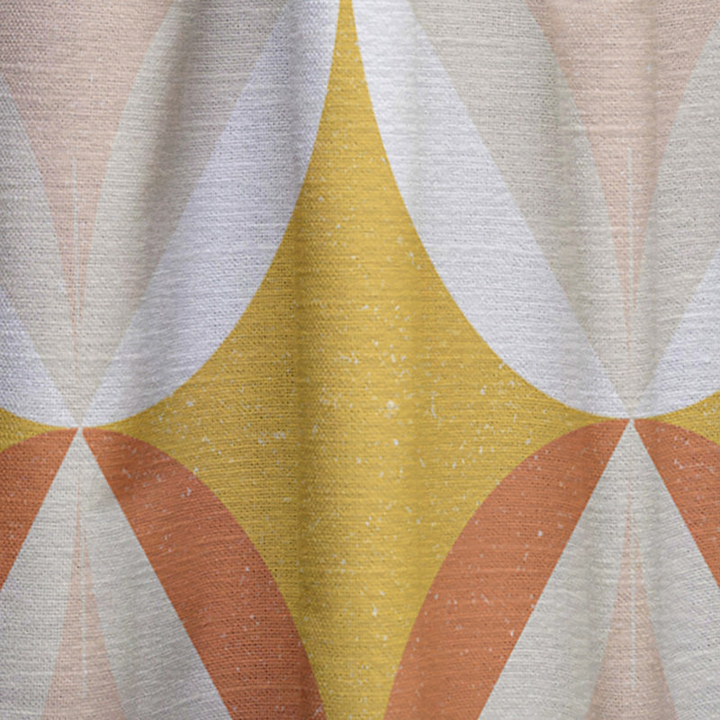 Mid-Century orange design - Rideau simple isolant avec passe-tringle, l 52 po x L 63 po