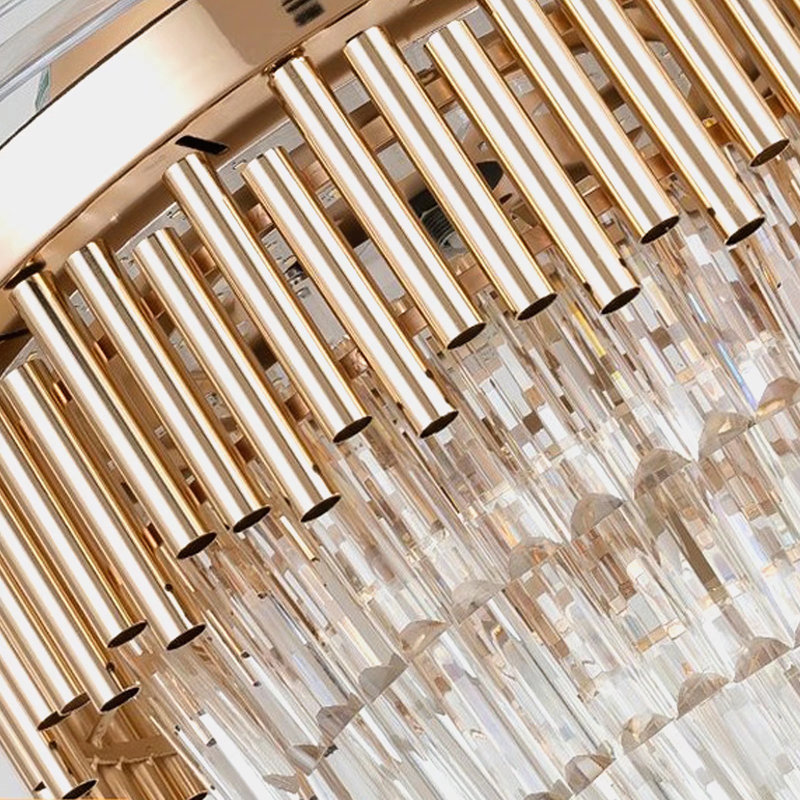 Ventilateur de plafond en cristal à DEL avec télécommande et luminaire inclus