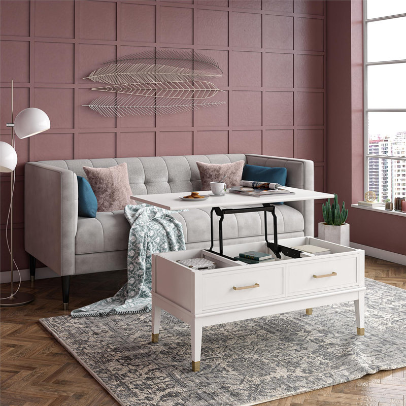 Westerleigh Storage Lift-Top Coffee Table, White