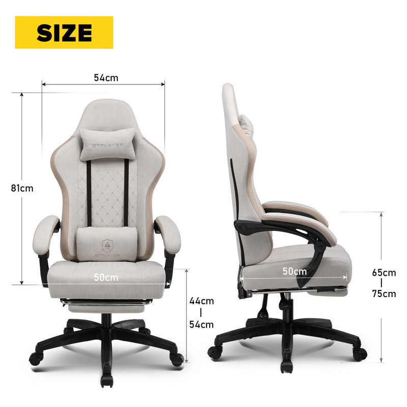 GTPLAYER Racing Chair, Brown/Light Brown