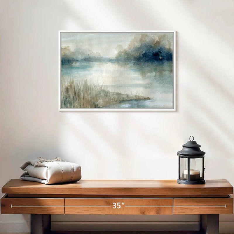 Still Still Waters, Cadre flottant blanc, 19 po x 13 po