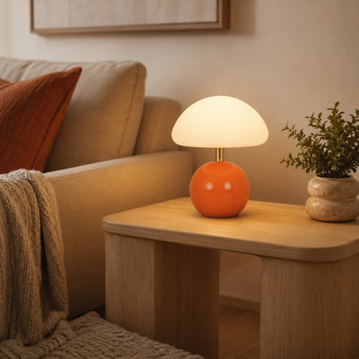 Lampe de table champignon moderne 8,9 "avec lumière ambiante douce