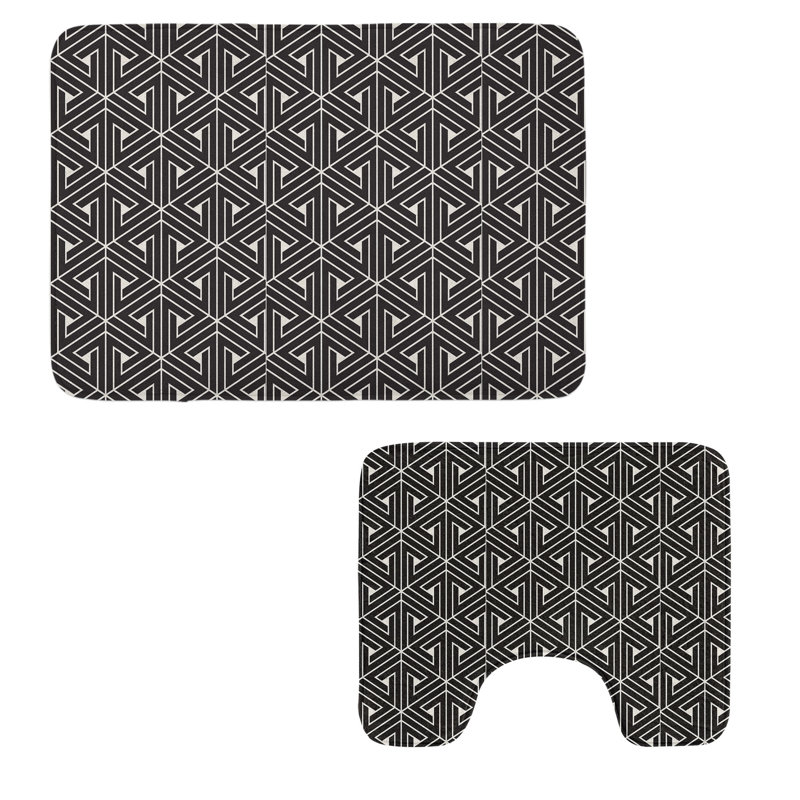  Ensemble de tapis de salle de bain Lattice 2 pièces