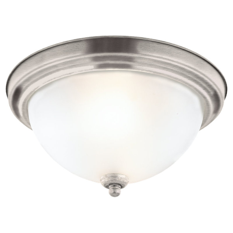 Plafonnier encastré à une lumière Geary de Génération Éclairage , Oui, Nickel brossé