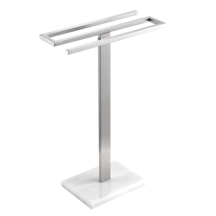 Hand Towel Stand With Marble Base, S-Shape Towel Rack