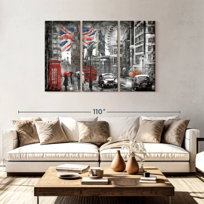 Rorry Rainy London Pop, 48" H x 74" W
