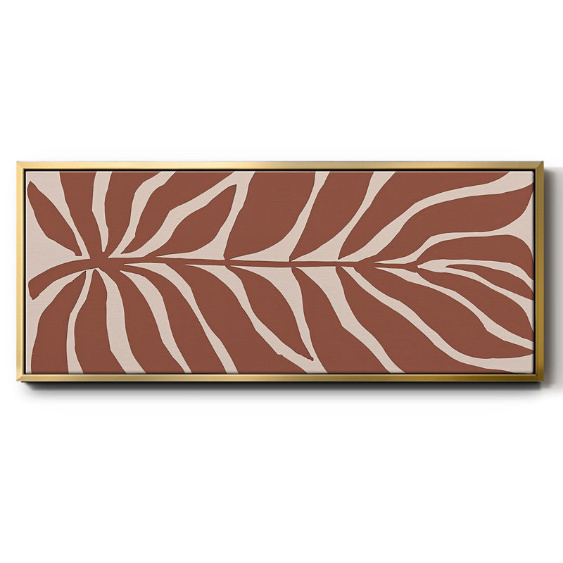 Terra Cotta Block Palms I- Framed Canvas, 24" H x 60" W