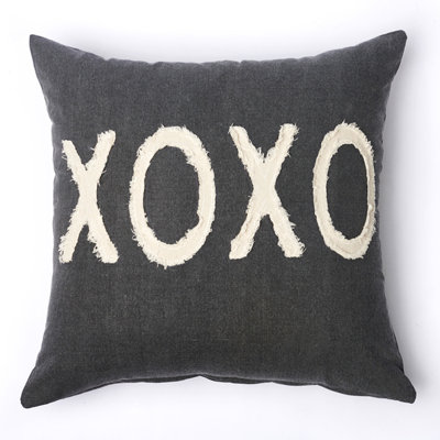 XOXO Cotton Throw Pillow
