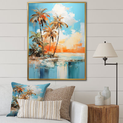 «Dacheng Minimalisme Palm Trees Serenade IV», reproduction d'art sur toile