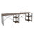 Techni Mobili L-Shape Industrial Desk With Storage Shelves (Not Including Office Chairs)
